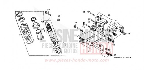 REAR CUSHION XL600VX de 1999